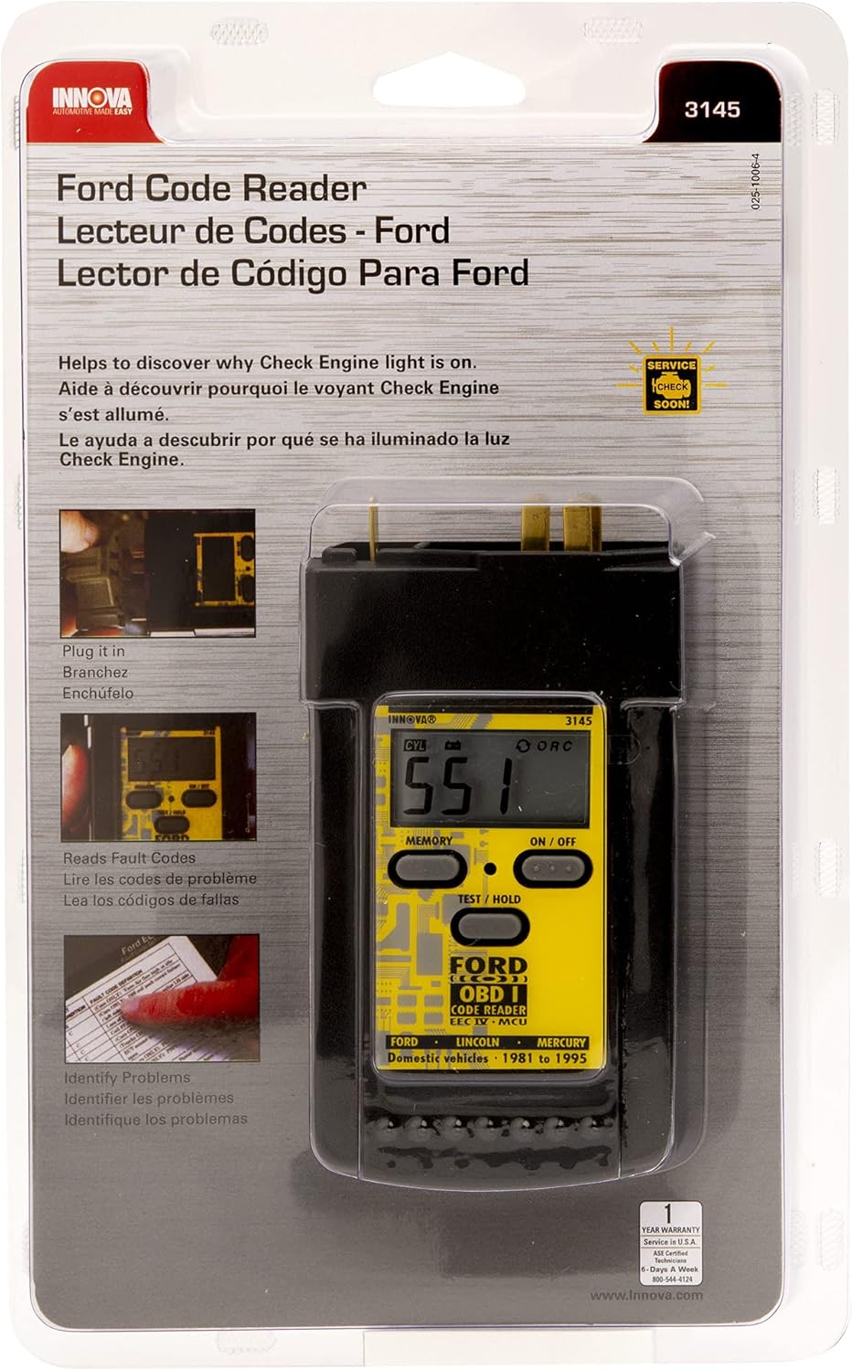 INNOVA 3145 Ford Digital OBD1 Code Reader view 4