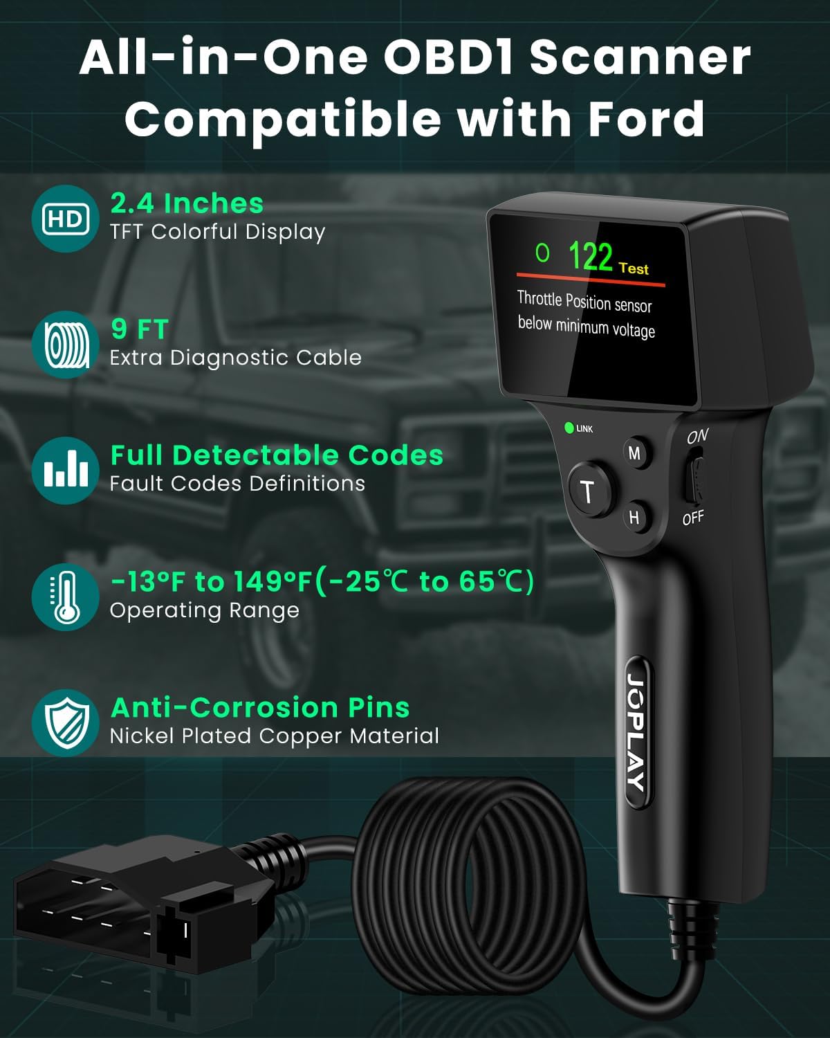 JOPLAY Ford OBD1 Digital Code Reader view 4
